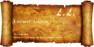 Lorenz Lujza névjegykártya